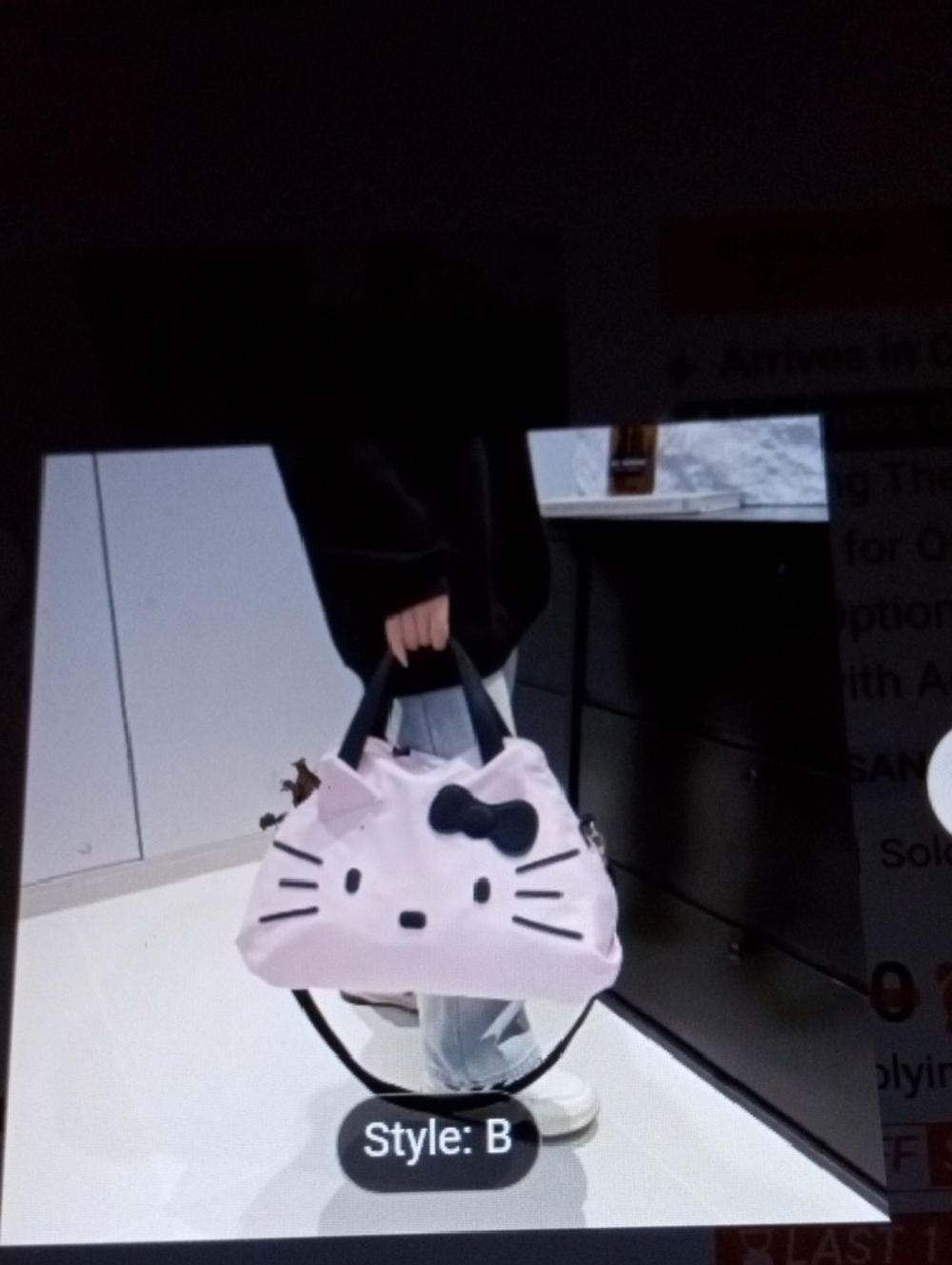 Cute Pink Hello Kitty Tote Bag with Bow -